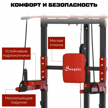Турник-брусья, тяга сверху  DFC HOMEGYM HOMCOM - 5